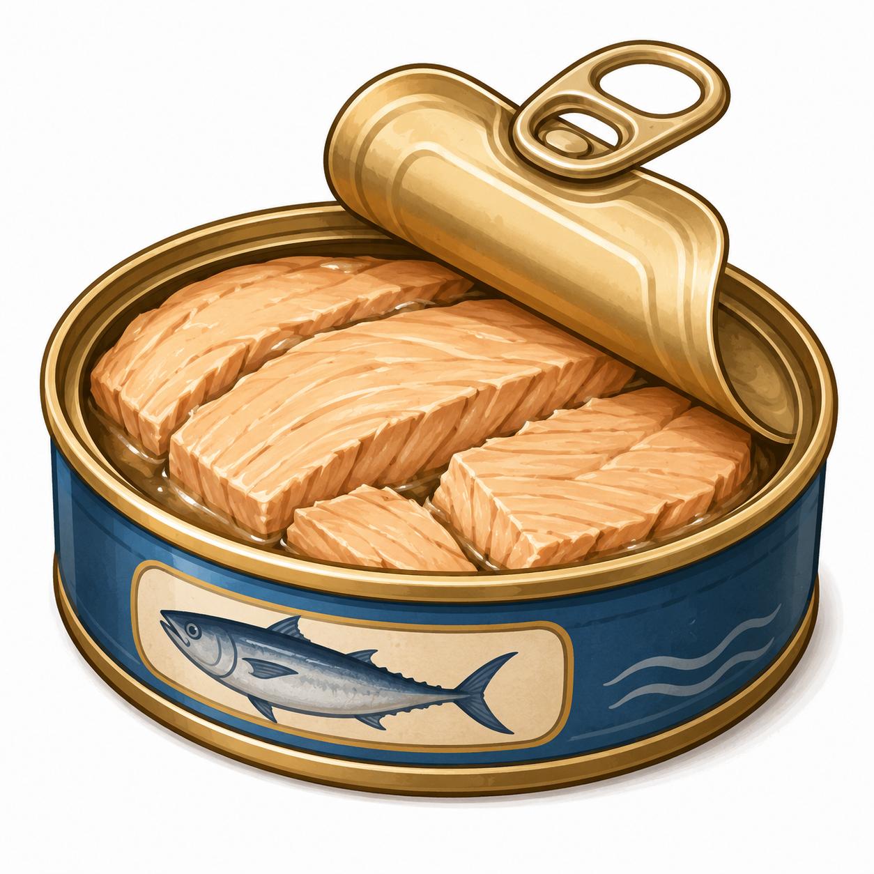 icon of canned fish half opened
