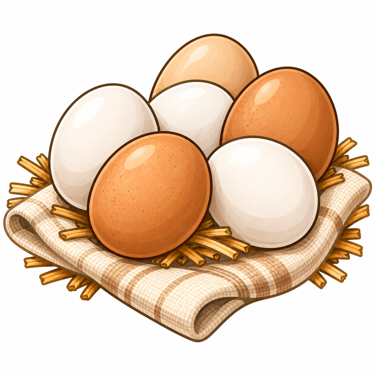 icon of eggs on a folded napkin