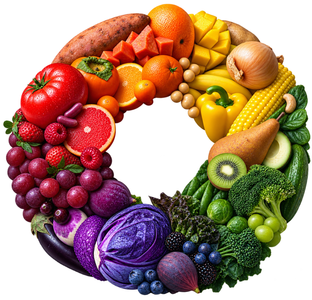 Fruit,And,Vegetable,Circle,And,Dietary,Diversity,As,A,Spectrum